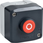 Control station, Harmony XALD, XALK, plastic, dark grey lid, 1 red flush push button 22mm, spring re XALD112 | 3389110113181