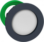 Harmony XB5, Flush mounted push button head, plastic, recessed, white, 30mm, spring return, unmarked ZB5FA16 | 3606481339768