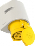 Wall mounted socket 4x16A (3P+PE) 4h IP44, yellow 114-4 | 9003399018299