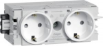 Socket-outlet 2-gang Wago plug/clamp technique C-Profile in pure white GS20009010 | 4012740851169