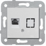 Data outlet 1xRJ45 CAT6 silver Novella 92105078