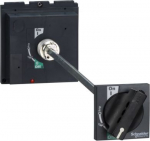 Extended rotary handle, padlockable, black. product or component type: rotary handle - accessory / separate part type: control accessories - handle front plate colour: black - rotary handle mounting style: extended. LV432598 | 3606480020346