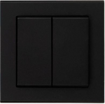 Wireless and battery wall button, 1-key, 2 channels, radio control, F&Wave, black FW-WSO4-B | 5902431676197