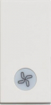 One-way switch 1P 10 AX - 250 Vac - lightable - fan symbol BT-RW4001LR | 8005543633618