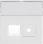 Cover plate with labelling field Busch-Infoline&reg; Switch/push button 1 gang Clear studio white - Platform 63 2CKA001582A0348 | 4011395092682