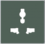 Color: Comodoro .   Cover plate with universal type figure for universal socket outlet code: 8139. 2CLA853900A1901 | 8427238227436