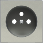 Color: Stainless Steel   Cover plate for Schuko socket outlet code: 8187.9 2CLA858790A1401 | 8427238162027