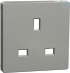 Cover plate for BS socket outlet, aluminium, Merten System M MTN2120-0460 | 3606482170346