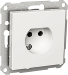 Socket-outlet, Exxact, 2P, 6A, Sweden, Finland, screwless terminals, white WDE002108 | 3606480204593