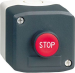 Complete control station, Harmony XALD, dark grey, 1 red flush pushbutton,22mm,spring return, 1NC, m XALD114 | 3389110113341