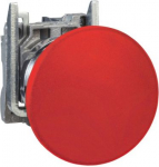 Push button, Harmony XB4, red, metal, 22mm, spring return, 1NC, unmarked XB4BC42 | 3606480502859