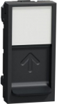 Central plate, New Unica, for RJ45, Keystone/Systimax, 1module, anthracite NU946054 | 3606489458911