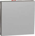 Switch, New Unica, 1-pole 2-way, 10AX, 2 modules, screwless terminals, painted, IP4X, aluminium NU320330 | 3606489455118