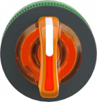 Head for illuminated selector switch, Harmony XB5, plastic, orange, universal LED, 3 positions, spri ZB5FK1753 | 3606481340405