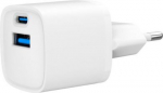 Charger USB-C/USB-A, 20W, white TA-UC-PDQC20-W-01 | 8716309129565