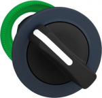 Flush mounted selector switch head, Harmony XB5, plastic, black, 30mm, 2 positions, stay put ZB5FD2 | 3606481339232