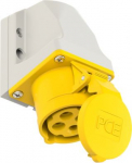 CEE wall mounted socket (compact) 16A 4p 4h IP44 114-4K