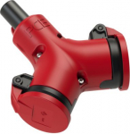 Connector 2-way, SCHUKO, IP44 with lid, red 25212-R | 9003399764813