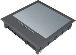 supply-unit Q12 square for up to 12 devices, 5 mm flooring, deep black VQ12059005 | 4012002245002