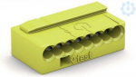 MICRO PUSH WIRE connector 8-conductor terminal block, yellow 243-508/5 | 4044918502726