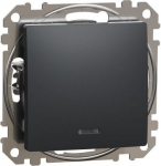 1-way Push-Button 10A Blue Locator LED light, anthracite Sedna Design SDD114111L | 3606481479983