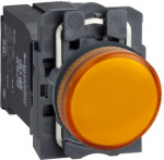 Orange complete pilot light &Oslash;22 plain lens with BA9s bulb 220...240V. range of product: Harmony XB5 - product or component type: complete pilot light - device short name: XB5 - fixing collar material: plastic - mounting diameter: 22 mm - operator add ...