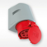 Wall socket outlet 4x16A (3P+PE) 6h IP44 red 114-6 | 9003399114069
