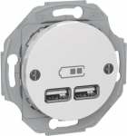 USB socket 2x2.1A white Renova WDE011760 | 3606480992247