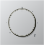 Metal сentre plate for thermostat, aluminium, LS AL1749 | 4011377195189