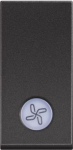One-way switch 1P 10 AX - 250 Vac - lightable - fan symbol BT-RG4001LR | 8005543633595