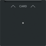 Suitable for cards sized 54 x 86 mm.   The inner part of the cover plate is made of light-conducting plastic, so that the card slot is illuminated.   With card switch insert 16 A including a white LED lamp 230V 0,2 mA as oriantation light. 2CKA001710 ...