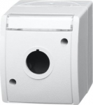 As housing for pilot devices with a diameter of 22.5 mm.   Such as ABB Compact range emergency stop push buttons, push buttons, signal lights, selector switches.   Extra large installation depth 2CKA001724A4281 | 4011395094648