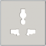 Color: Duna .   Cover plate with universal type figure for universal socket outlet code: 8139. 2CLA853900A6201 | 8427238236575