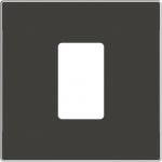 Color: Soft Black   Cover plate for 1-gang VDI connection unit code: 8155.4, 8155.6, 8155.7, 8155.8 & 8155.9 2CLA855500A1501 | 8427238148502