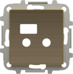 Color: Antique Gold.   Cover plate for FM-radio module and for remote control module code: 9368.3   Included: cover plate and mounting grid   Without fixing claws 2CLA856830A1201 | 8427238166674