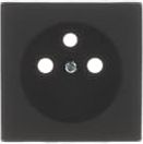 Color: Soft Black   Cover plate for Schuko socket outlet code: 8187.9 2CLA858790A1501 | 8427238162034