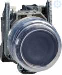 Black pushbutton &Oslash; 22, spring return, 1 NO, ATEX. range of product: Harmony XB4 - device short name: XB4 - fixing collar material: zamak - mounting diameter: 22 mm - dust zone: zone 21 - 22 - operator additional information: booted (clear silicon). X ...