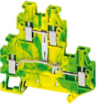 Terminal block, Linergy TR, green-yellow, 2.5mm&sup2;, 2 level connt, protective earth, 4 points, Set of NSYTRV24DPE | 3606480531873