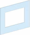 Front plate, PrismaSeT P, for Fupact ISFL160 3P, 11M, Vertical, Through cut-out front plate, white, LVS03736 | 3606481872333