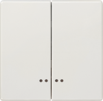 1+1 Rocker switch for pushbutton, with window, 68x68mm, Mid-position, titanium white, DELTA style 5TG7158 | 4001869219028