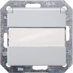 DELTA i-system aluminum-metallic SCHUKO socket outlet 10/16 A 250 V With screwless Connection terminals with increased touch protection with spring flap 55x 55 mm with labeling field DELTA switches and socket outlets &ndash; design and quality to perfectio ...