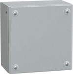 Metal industrial box plain door H200xW200xD120 IP66 IK10 RAL 7035 NSYSBM202012 | 3606480520143