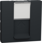 Central plate, New Unica, for RJ45, Keystone/Systimax, 2modules, anthracite NU946154 | 3606489458942