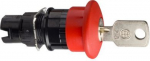Head for emergency stop push button, Harmony XB6, red mushroom 30mm, 16mm, trigger/latching key to r ZB6AS934 | 3389110071566