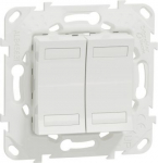 New Unica - KNX Push Button double white NU553118 | 3606489699796