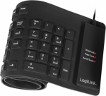Flexible waterproof GER Wired keyboard, USB + PS/2, USB Type A, Black ID0019A | 4052792038965