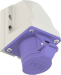 CEE-wall mounted socket 3x16A (3P) 24VAC 50/60Hz IP44 TWIST, purple 163V | 9003399123115