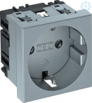 STD-D0 AL Single socket outlet, grey, straight 6120018 | 4012196047093
