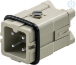 HDC HA 3 MS male insert, 400V, 16 A, 3P 1498100000 | 4008190048747