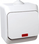 One way switch with locator light IP44 white Cedar Plus WDE000514 | 3303432400224